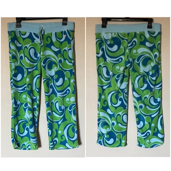 PINK Victoria's Secret Vintage Y2K Retro Hippie Paisley Swirl Terry Towel Pants - Picture 4 of 14